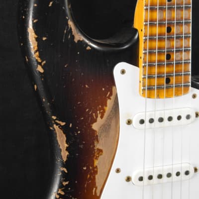 Mint Fender Limited Edition 70th Anniversary 1954 Stratocaster Super Heavy Relic Wide-Fade 2-Color Sunburst image 5