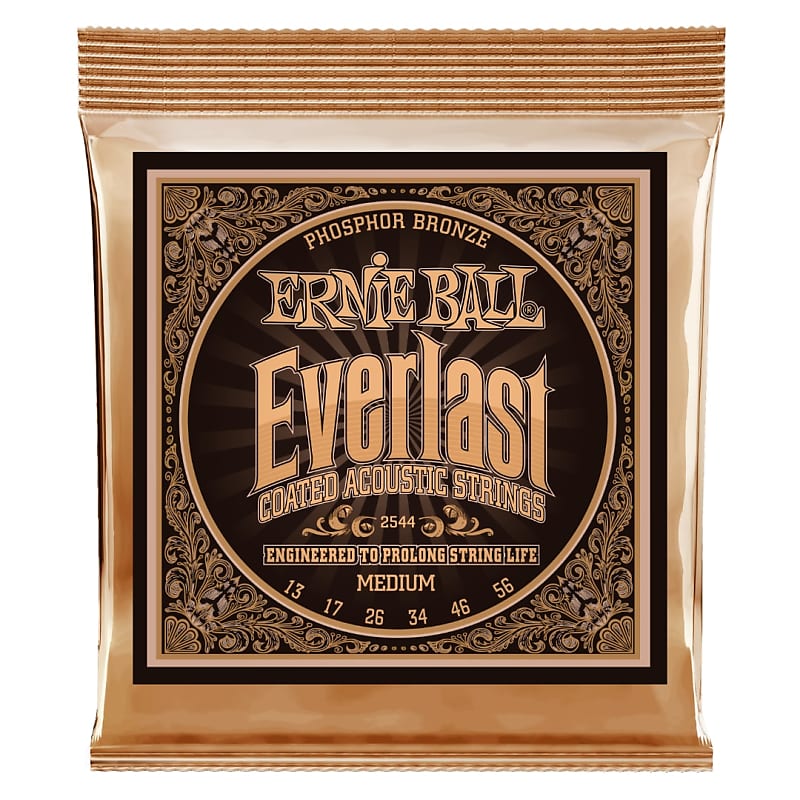 Ernie Ball #2544 Everlast Coated Phos Bronze Acoustic Guitar Strings .013-.056 image 1