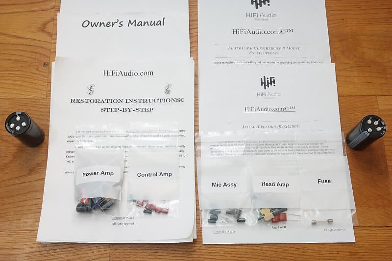 Sansui AU-317 restoration kit filter capacitor repair rebuild fix