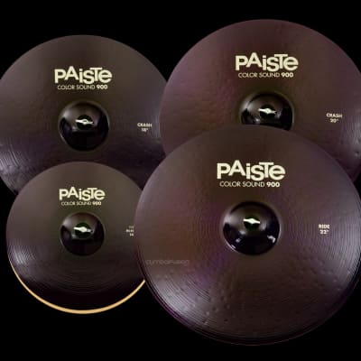 Paiste 900 Color Sound Black Medium Cymbal Box Set w/Odd Sized