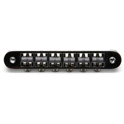 ResoMax NV2 4mm Tune-O-Matic Bridge w/ String Saver Saddles (Select Finish) (PS-8843) - Nickel image 12