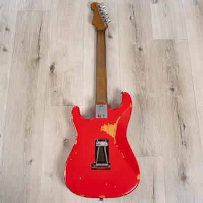Mint EVH Frankie Relic Series Guitar, Maple Fingerboard, Relic Red image 5