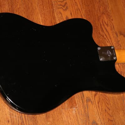 1966 Fender  Jazzmaster  Rare  Black finish with Matching Headstock image 9