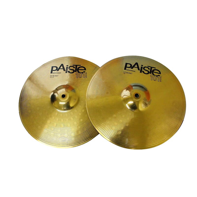 Paiste 13" 101 Brass Hi-Hat Cymbals (Pair) image 1