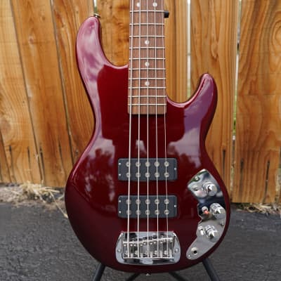 G&L USA Series 750 CLF Research L-2500 Ruby Red Metallic 5-String Bass w/ Black Tolex Case NOS image 4