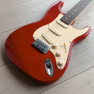 Sunn Fender Mustang Stratocaster 1980s - Red image 9