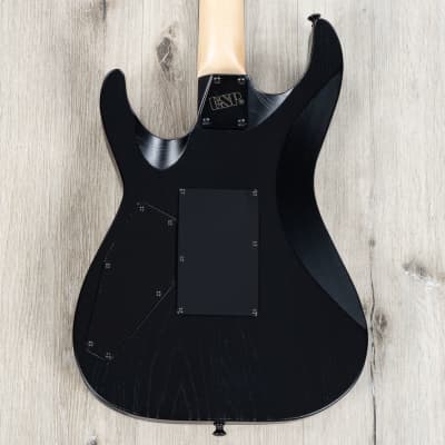 ESP USA M-II FR Guitar, Ebony Fretboard, Duncan Alnico II Pros, Black Open Grain image 7