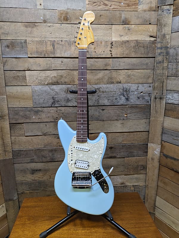 Fender MIM Kurt Cobain Jag-Stang Electric Guitar Rosewood Fingerboard Pearloid Inlay Sonic Blue image 1