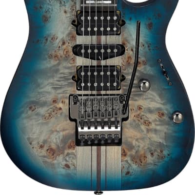 Ibanez RGT1270 Premium Poplar Burl Electric Guitar, Ebony Fingerboard, Cosmic Blue Starburst Flat image 1