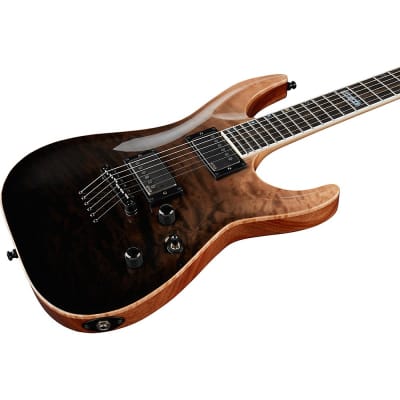 ESP USA Horizon II Electric Guitar See-Thru Black Fade image 5