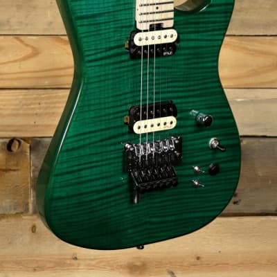 FU-Tone FU  PRO Electric  Guitar Trans Green w/ Gigbag for sale