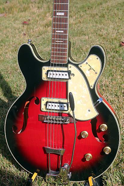 1966 Aria Diamond 1202T in Cherry Sunburst | Reverb
