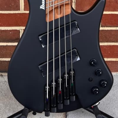 Ibanez EHB1005MSSFM Bass Workshop Headless Multi Scale 5-String, Black Flat, Gig Bag image 2
