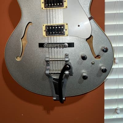 Aria Pro II FA-80 - SP - Hollowbody Electric Guitar - Silver Sparkle image 1
