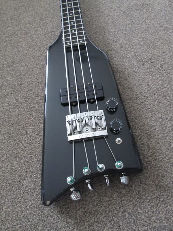 Kramer ''The Duke'' headless bass 1983 black Reverb