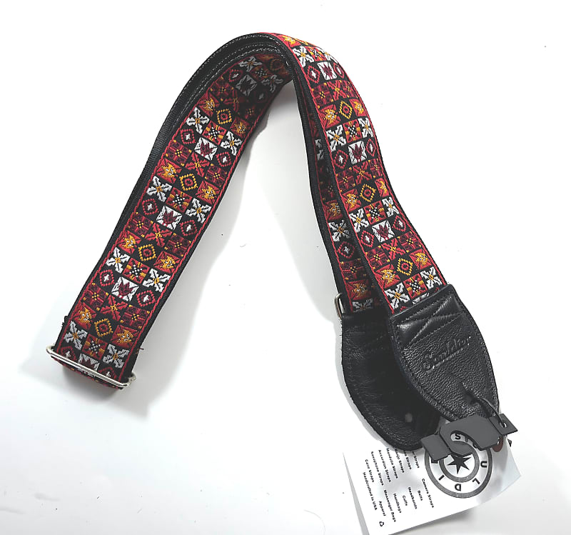 Souldier Guitar Strap (soldier) - Woodstock - Red Saugerties Handmade - Fabric image 1