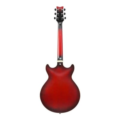 Ibanez AM53 Artcore Series 6-String Hollow-Body Electric Guitar (Right-Handed, Sunburst Red Flat) image 3