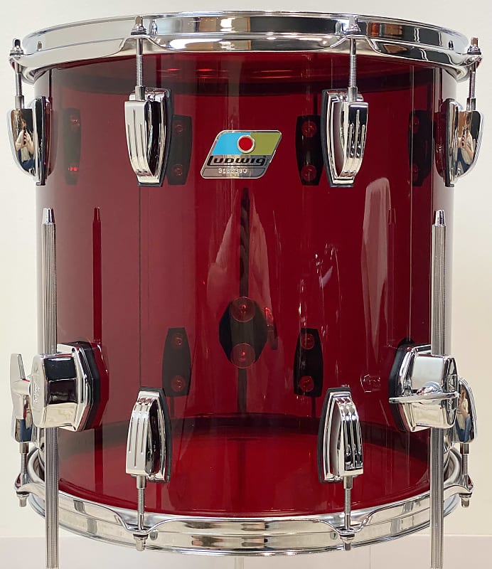 Ludwig Vistalite 3pc Drum Kit - Red - Forks Drum Closet