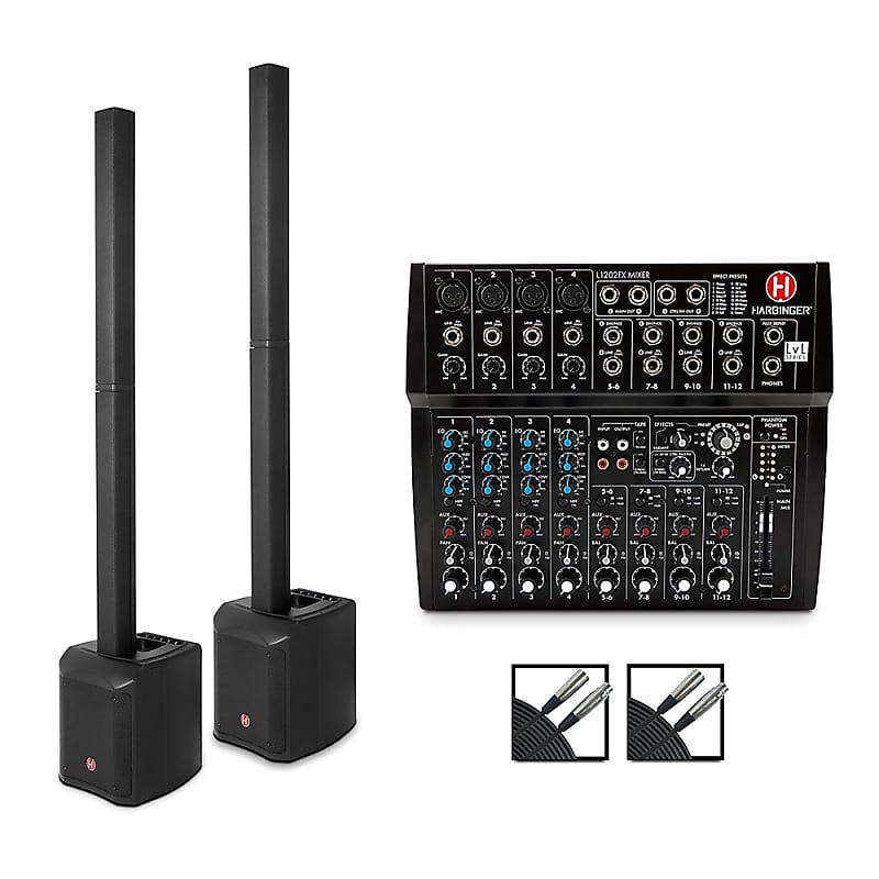 Harbinger Mls900 Active Personal Line Array Pa System Harbinger MLS900 Personal Line Array Pair with Harbinger | Reverb