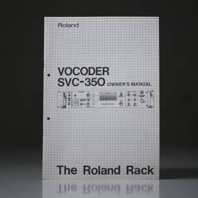 Roland SVC-350 Vocoder rack series orginal 6 page vintage owner's manual.