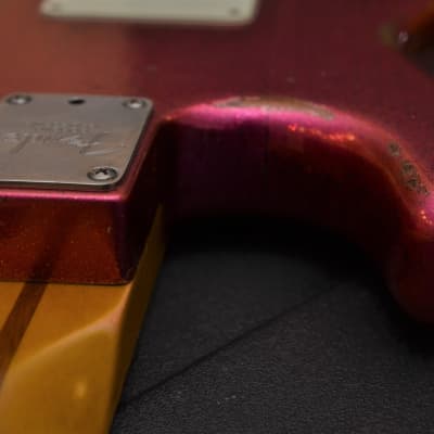 American Fender Stratocaster Relic Custom Pink Magenta Sparkle Colorshift! image 16