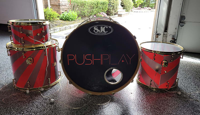 SJC Custom 4 Piece Drum Set 2009 - Acrylic | Reverb