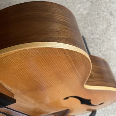 Custom Handmade Archtop Fretless Bass image 5