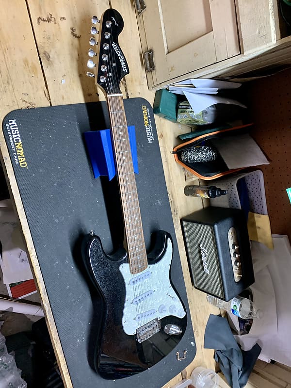 Starcaster Stratocaster Black Sparkle Reverb