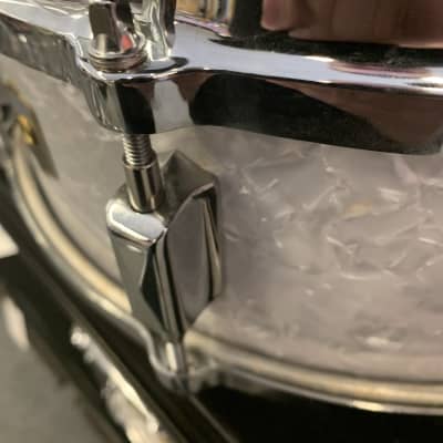 Leedy Elite Standard 5x14 Snare Drum 2000’s White Marine Pearl image 3
