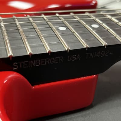 Steinberger GR4 Early 1990s  Gloss Red Headless Guitar Graphite Neck, Active EMG pickups OEM Gig Bag image 18