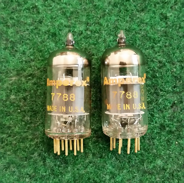 Pair Of Vintage 1970s Amperex 7788 Gold Pin Vacuum Tubes Reverb