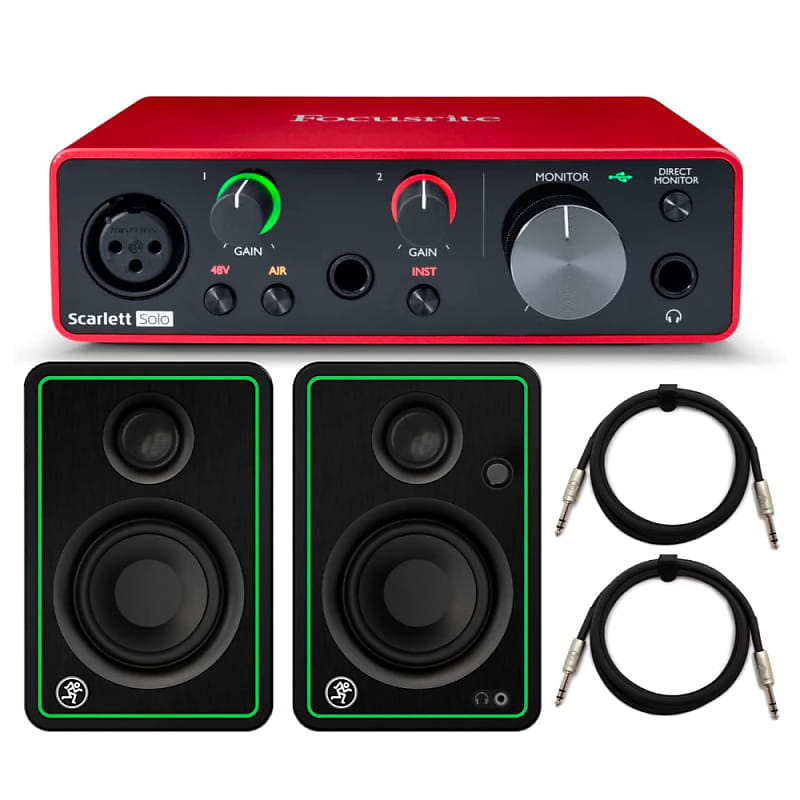 Focusrite Scarlett Solo 3rd Gen USB Audio Interface Bundle with