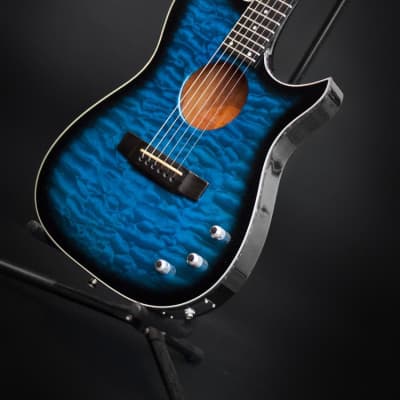 Carvin Custom Shop USA AC175 Blue Burst 5A Quilt Maple Top Acoustic Electric Guitar RARE wow top for sale