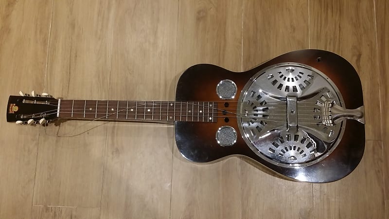 Dobro vintage (probably 70's OMI) squareneck resonator guitar slotted  headstock | Reverb Cyprus
