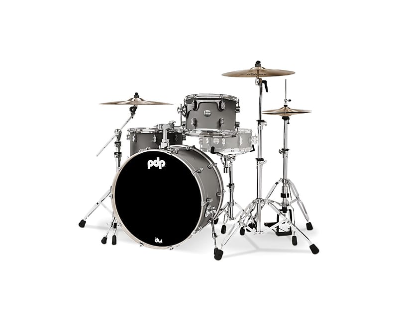 PDP Concept Maple 3-Piece Rock Shell Pack - Satin Pewter image 1