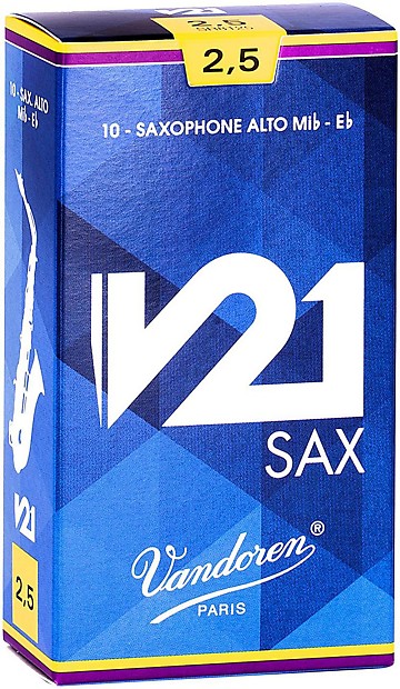 Vandoren SR8125 V21 Series Alto Saxophone Reeds - Strength 2.5 (Box of 10) image 1