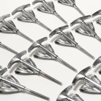 (10) Ludwig Bass Drum Tension Rods & (10) Claws, Chrome Plated - 1960's image 13