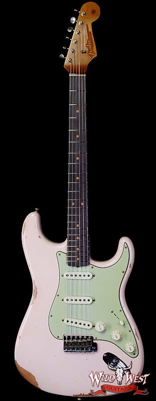 Fender Custom Shop Limited Edition 1963 63' Stratocaster Roasted Quartersawn Maple Neck Relic Super Faded Aged Shell Pink 7.65 LBS image 1