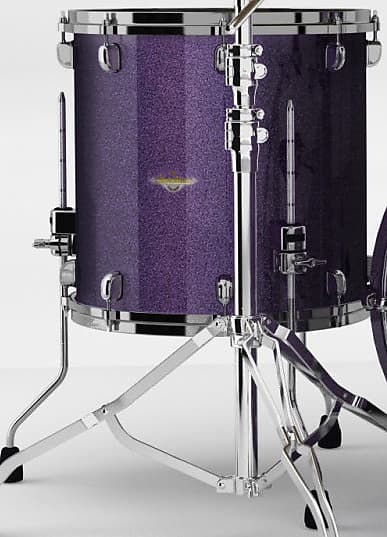 Tama MAF1414BN-DPP Starclassic Maple Lacquer Floor Tom 14&quot; x 14&quot; - Deeper Purple/Black Nickel HW image 1