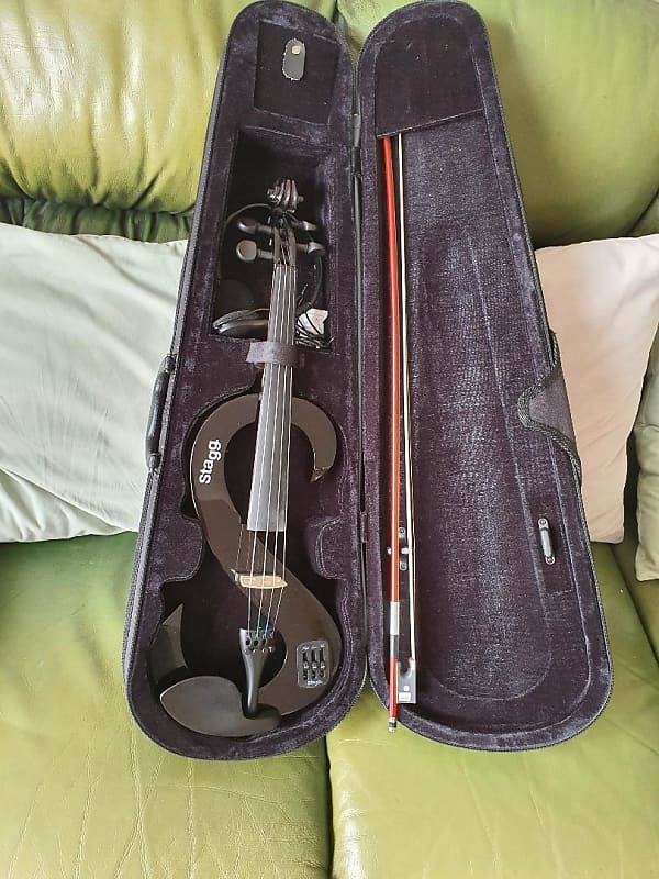 Stagg Electric Violin Kit - Metallic Black