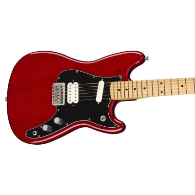 Fender Duo-Sonic HS Electric Guitar (Crimson Red Transparent, Maple Fretboard) image 8