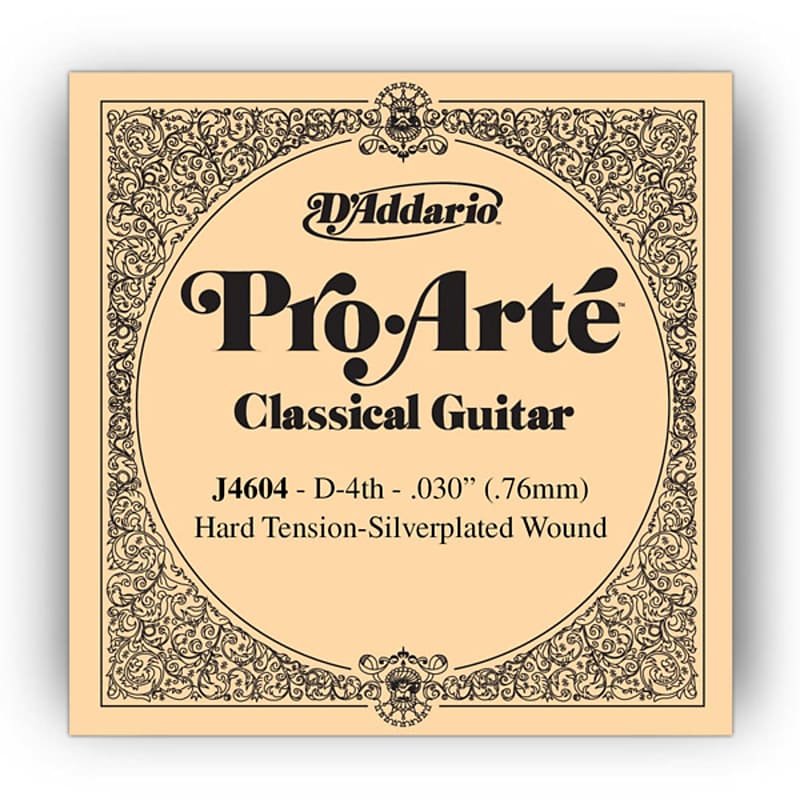D'Addario J4604 D4 Pro Arte Single String Hard Tension 030/J46 - Single Guitar String image 1