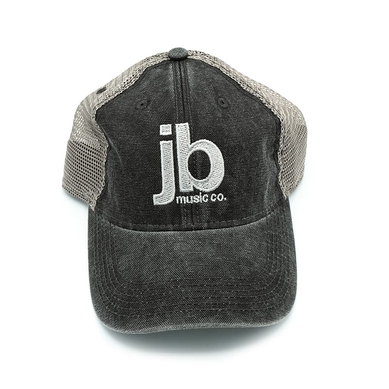 JB Music Co. Mesh Back Dad Hat, Black/Grey, Embroidered Original