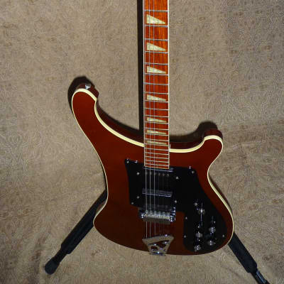 Vintage 1974 Rickenbacker 481 Guitar, Heavy Birdseye Maple, Beautiful RARE Walnut Brown Gloss Finish image 3