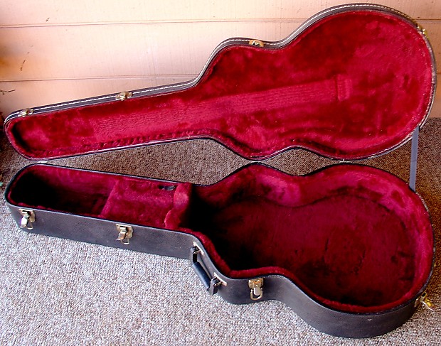 TKL black hard shell lined case for 17" Archtop guitars image 1