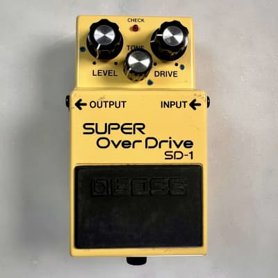 Boss SD-1 Super OverDrive (Black Label) 1982 - Yellow - Made in Japan - With box SKU0083 image 3