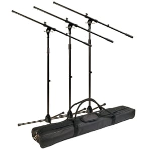 World Tour MSP300 Microphone Stand 3-Pack with Bag