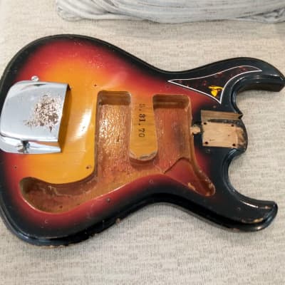 Silvertone 1490 Bass Guitar Body 1970 Sunburst Made in Japan image 1