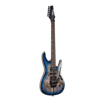 Ibanez S Premium 6-String Electric Guitar with Bag (Cerulean Blue Burst) image 2