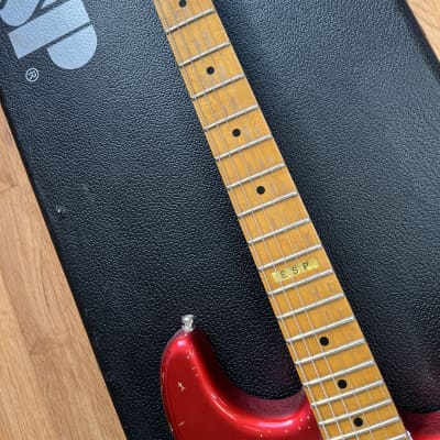 ESP Vintage Plus Relic Red + Hard Shell Case image 9